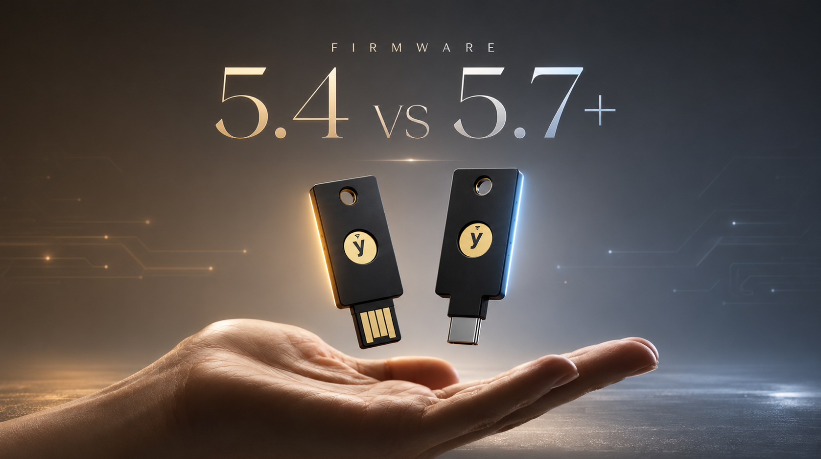 Yubikey 5.4 VS Yubikey 5.7 Main Header Image