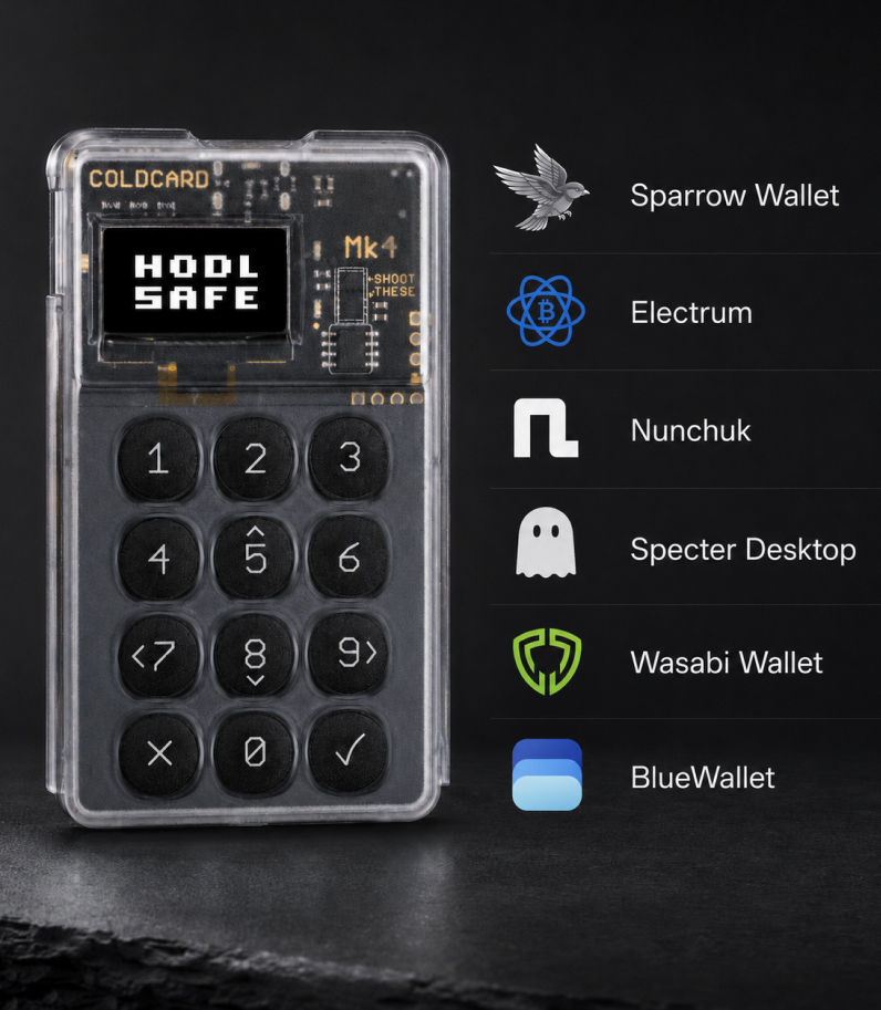 Coldcard MK4 Supported Popular Bitcoin Wallets