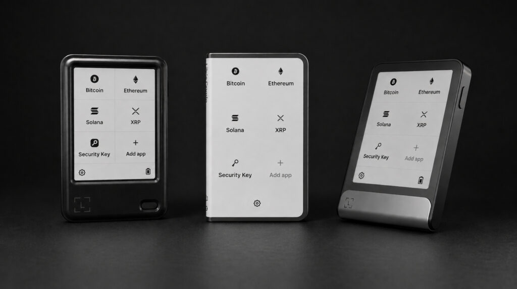 Ledger Flex і Ledger Nano Gen5 під час оновлення Ledger OS