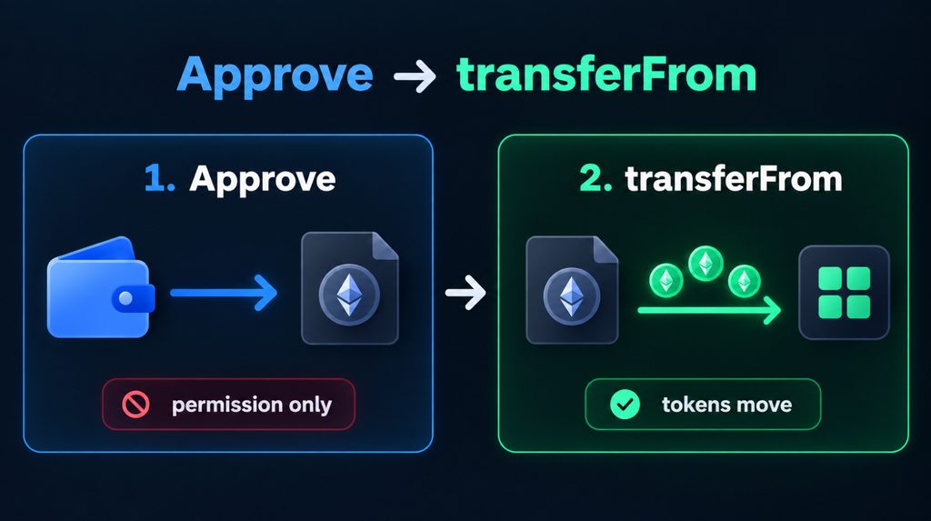 Approve і transferFrom: як працює дозвіл ERC-20