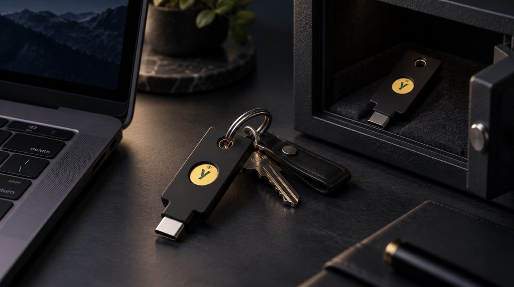 Два ключі безпеки FIDO2: основний і резервний YubiKey