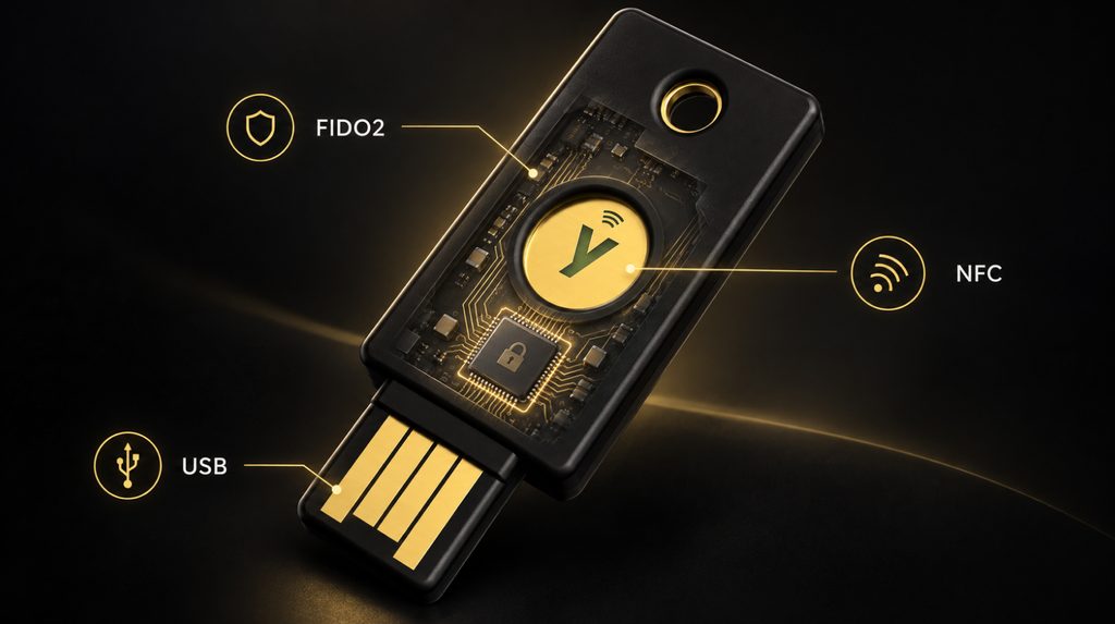 Ключ безпеки YubiKey 5 NFC: FIDO2, NFC та USB