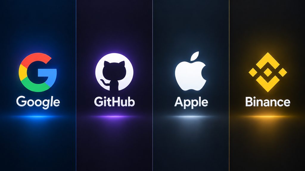 Підтримка ключів безпеки FIDO2 у Google, GitHub, Apple та Binance