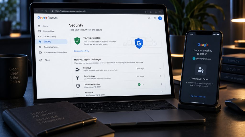Налаштування ключа безпеки FIDO2 у Google