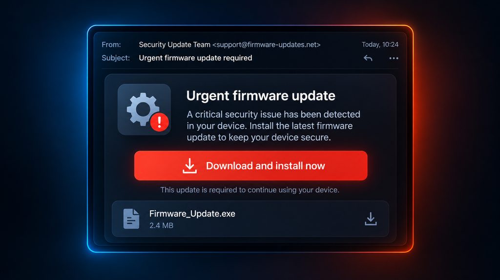 Фейкове оновлення прошивки та фішинговий firmware-файл