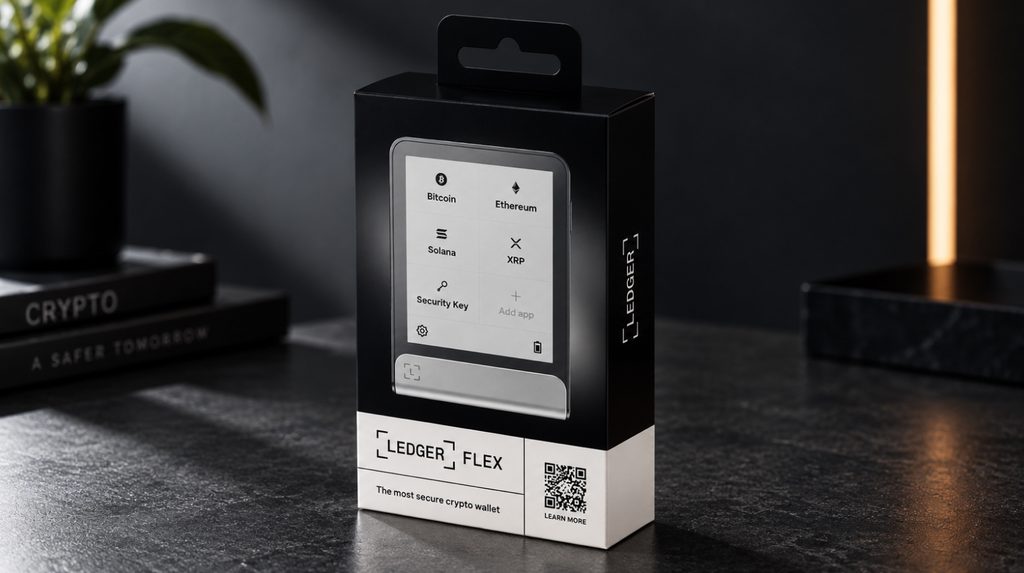 Закрита коробка Ledger Flex перед розпакуванням