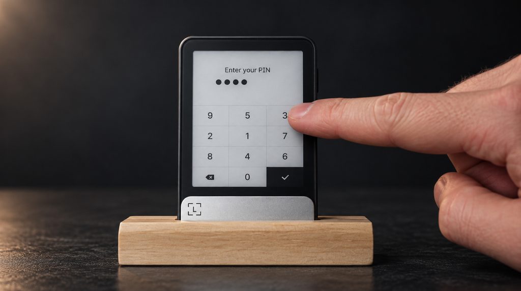 Введення PIN-коду на екрані Ledger Flex