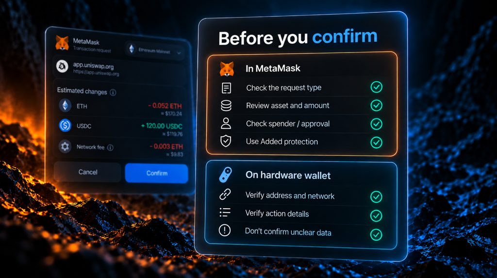 Що перевірити перед підтвердженням транзакції в MetaMask