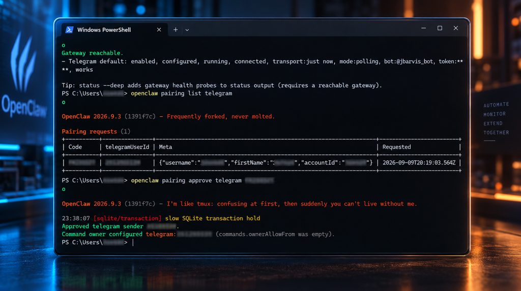 Підтвердження Telegram pairing у OpenClaw