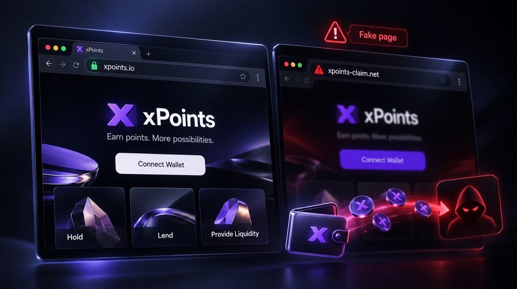 Фейкові сторінки xPoints і криптодрейнери