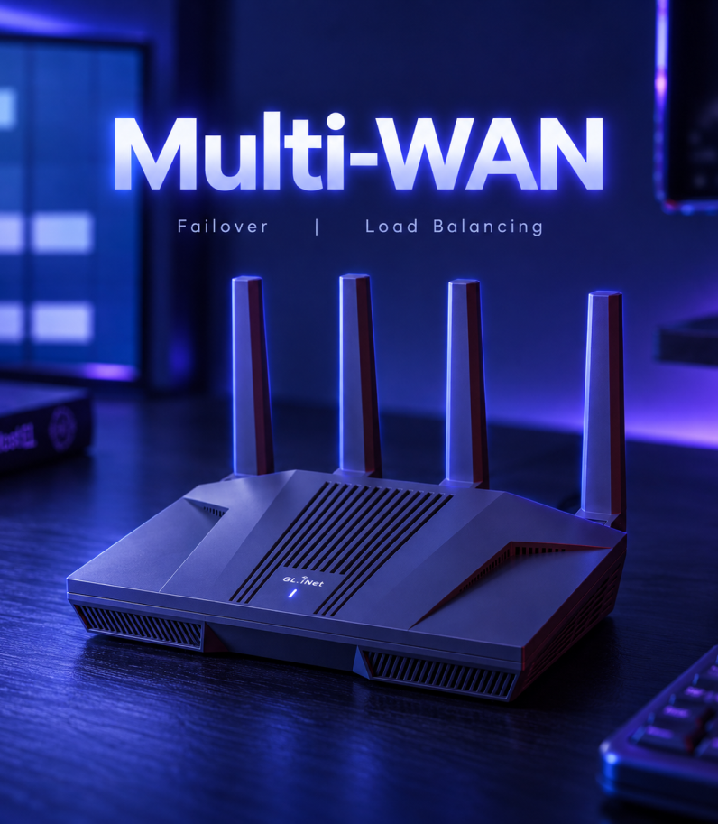 GL.iNet Flint 2 (GL-MT6000) 11 GL.iNet Flint 2 Multi-WAN
