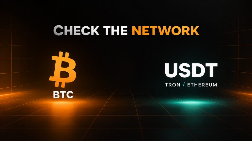 BTC і USDT у мережах TRON та Ethereum: перевірка мережі перед переказом