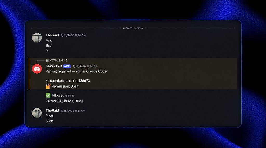 Прив’язка акаунта Discord до Claude Code командою discord:access pair