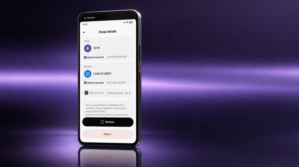 Ledger Atom с запросом на проверку параметров обмена криптовалюты