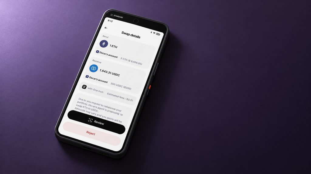 Ledger Atom с деталями обмена токенов перед подтверждением