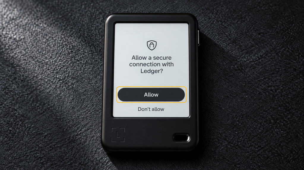 Approving a secure connection with Ledger using Allow on Nano Gen5