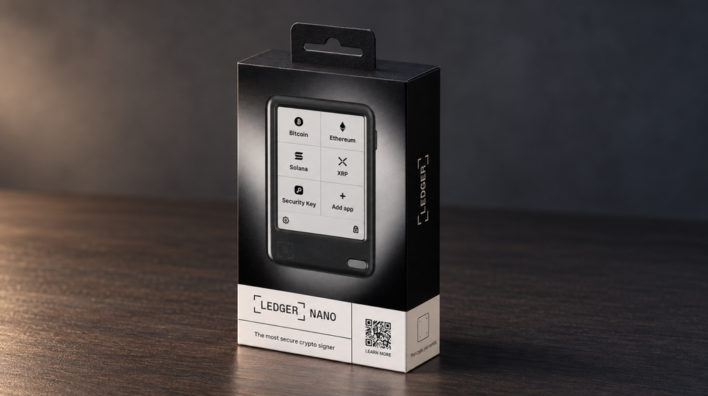 Коробка Ledger Nano Gen5 перед перевіркою пристрою після отримання
