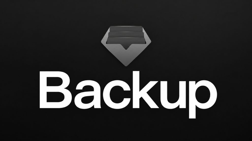 Tether Wallet logo above the word Backup on a dark background