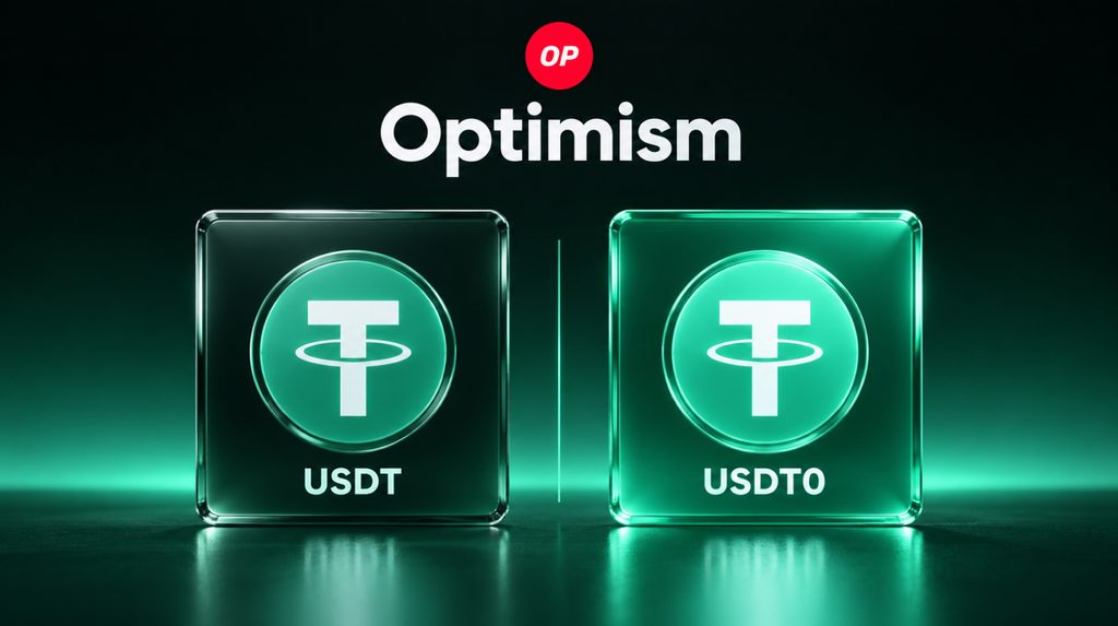 Old USDT and new USDT0 on Optimism with separate token contracts