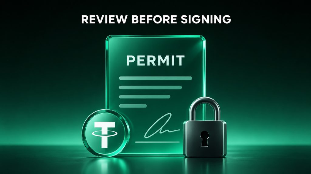 Reviewing a USDT0 permit spending approval before signing