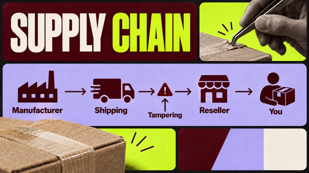 Hardware wallet supply chain and potential tampering during delivery