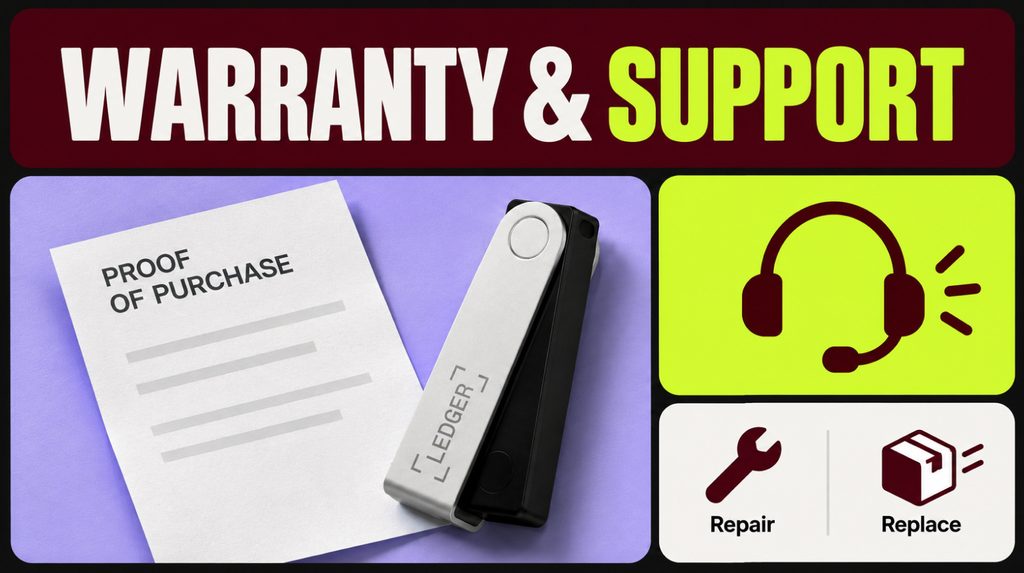 Ledger Nano X proof of purchase, warranty coverage and customer support